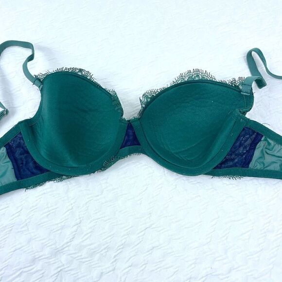 BUY 1 GET 1 FREE Victoria’s Secret dream angels lined demi green lace - Picture 6 of 11